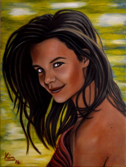 Oil Painting > White Spider > Katie Holmes